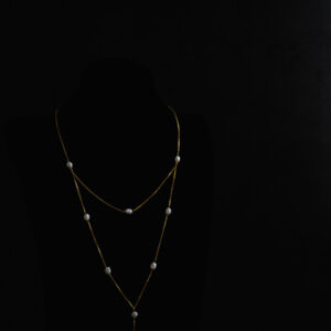 luna lariat necklace gold